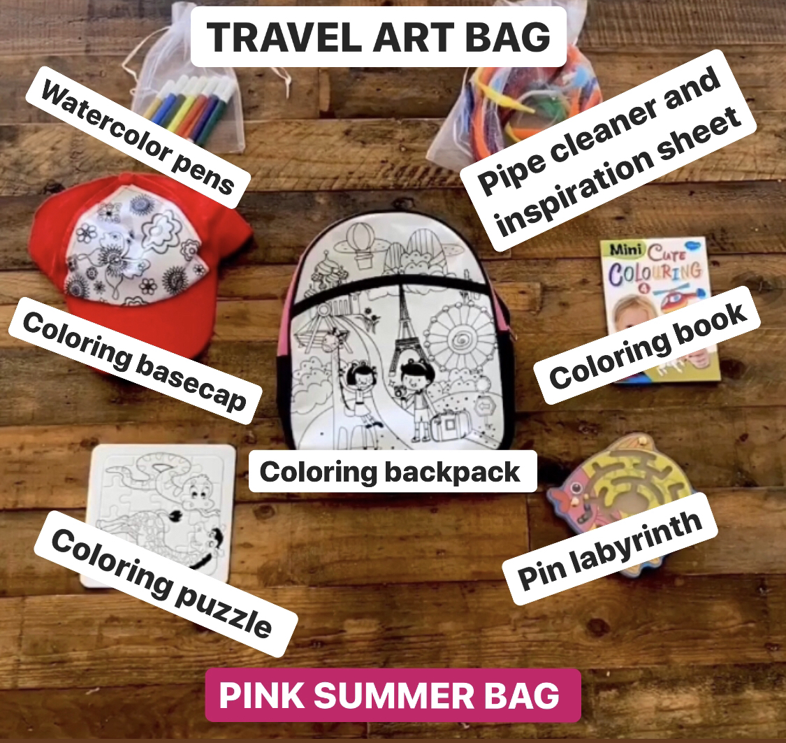 Travel Art Bag Pink Summer